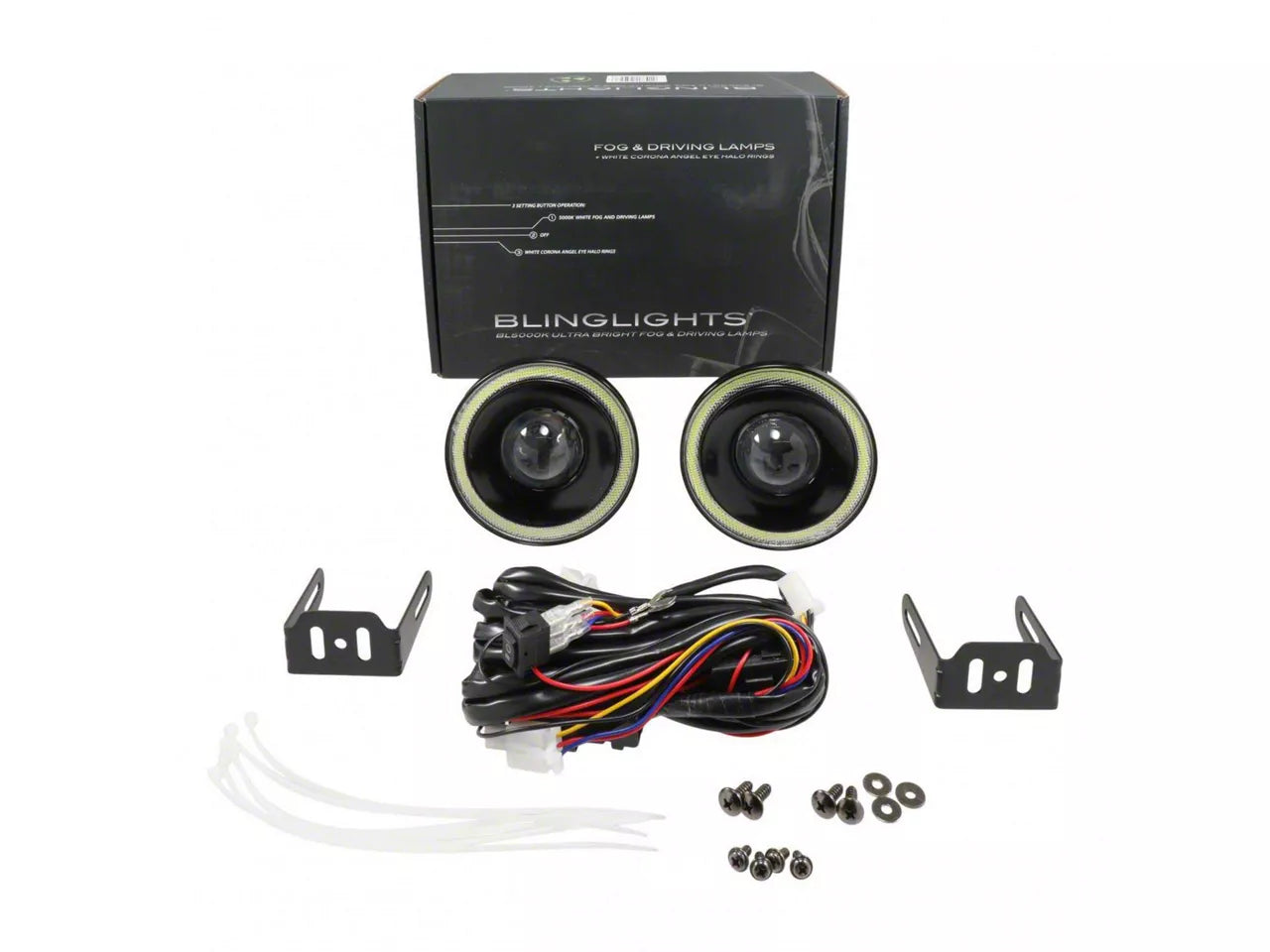 2010-2012 Mustang w/ Roush Front Bumper LED Halo Fog Lights