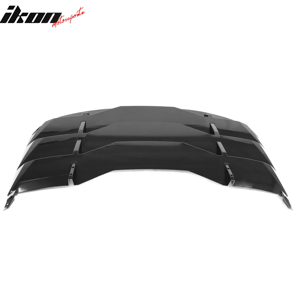 2024-2026 Ford Mustang IKON Gloss Black Rear Window Louvers ABS