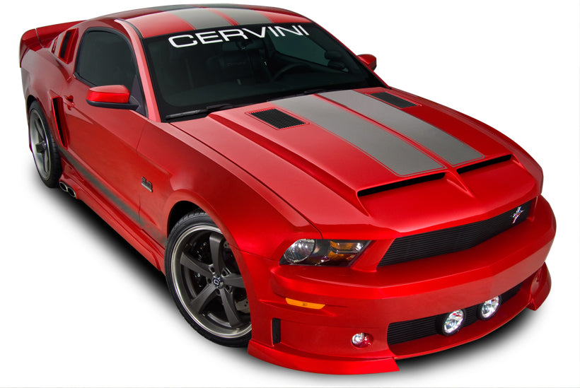 2010-2012 Mustang Cervinis Type 4 Ram Air Hood w/ Billet Heat Extractors