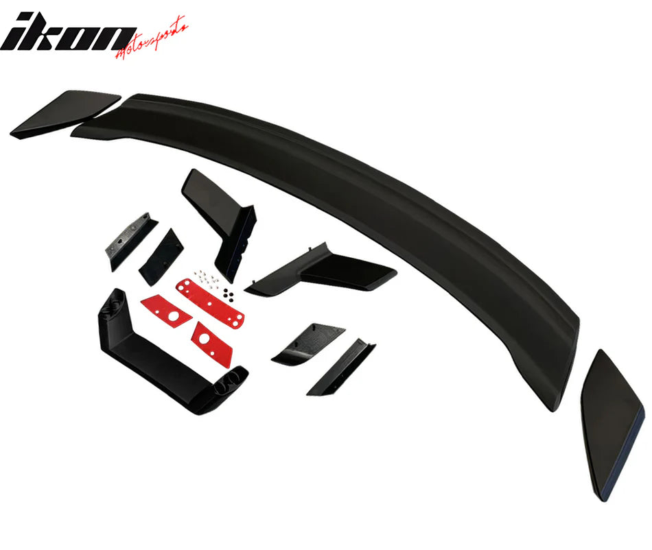 2024-2026 Ford Mustang Coupe Dark Horse Matte Black Trunk Spoiler ABS