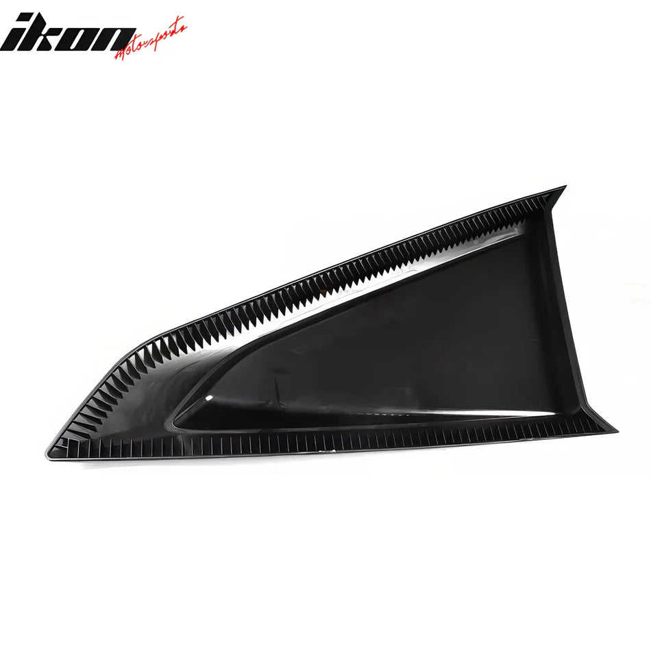 2024-2026 Ford Mustang V Style Gloss Black Side Window Louvers ABS