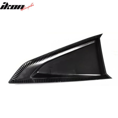 2024-2026 Ford Mustang V Style Gloss Black Side Window Louvers ABS