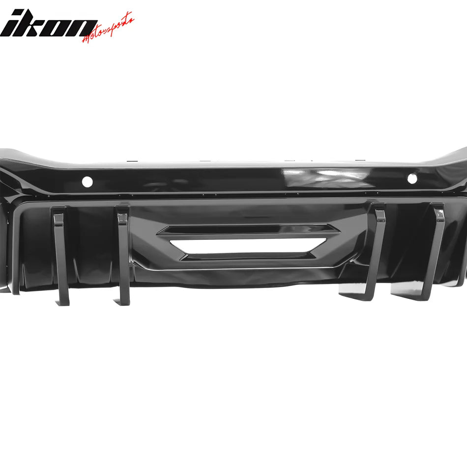 2024-2026 Ford Mustang Competition Style Gloss Black Rear Diffuser PP