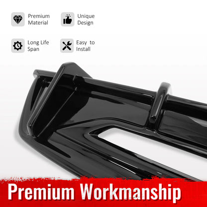 2024-2026 Ford Mustang Rear Diffuser + Aprons Gloss Black ABS