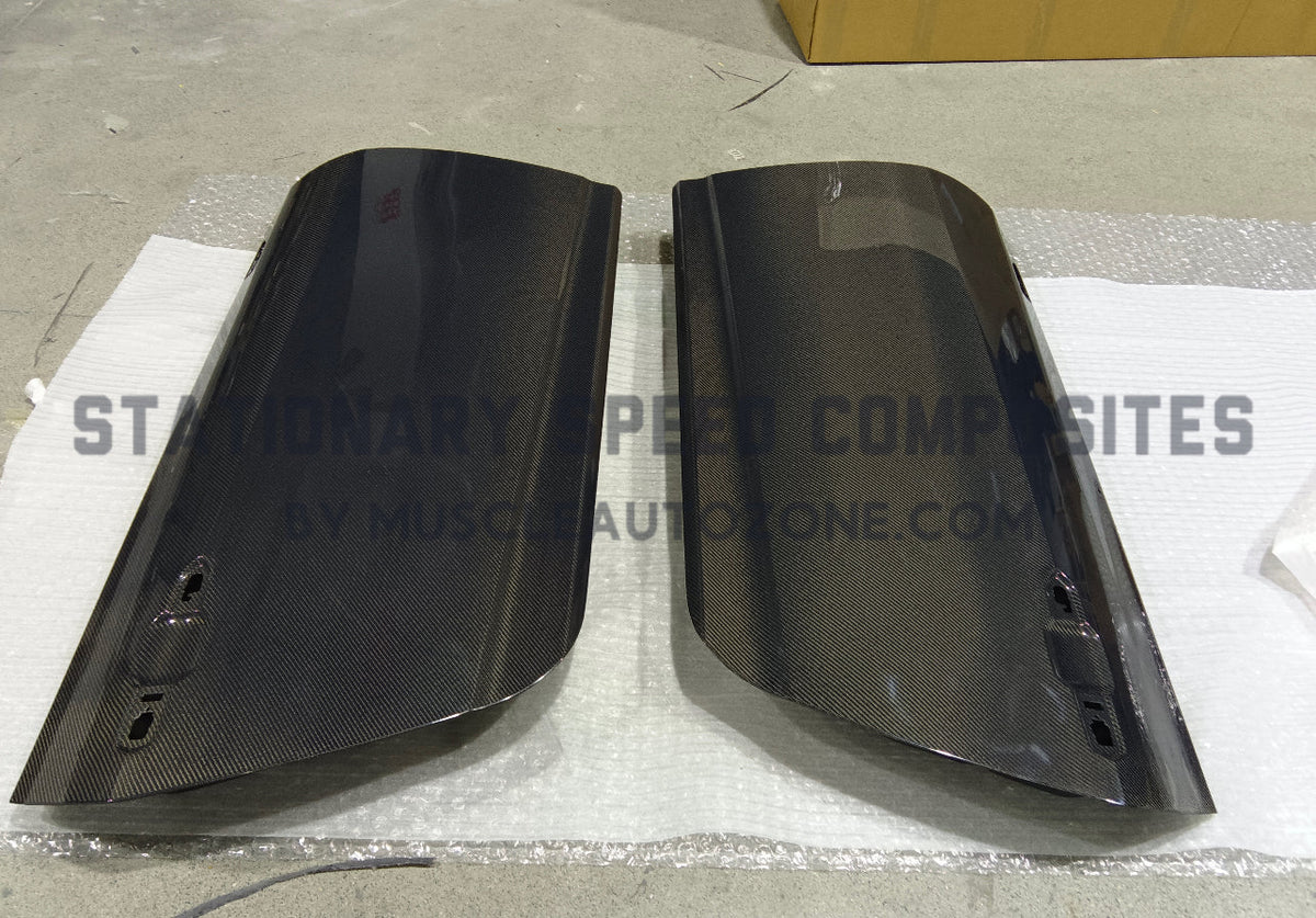 Mustang carbon fiber doors lightweight car panel set 2024