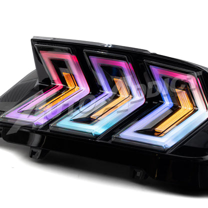 2015-2023 Mustang S550 Heritage-X™ RGB Taillights Amber Turn Signal Sequential w/ Animation