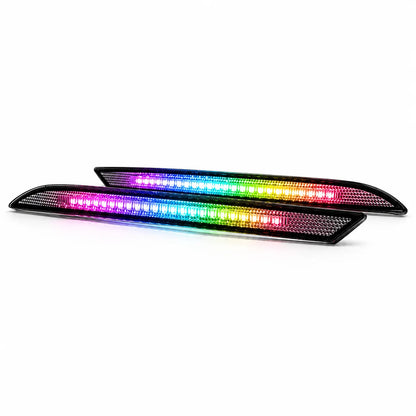 2024-2026 Mustang RGB Bluetooth Dynamic Animation LED Side Markers w/ Rear Diffuser Reflector 6pc Kit