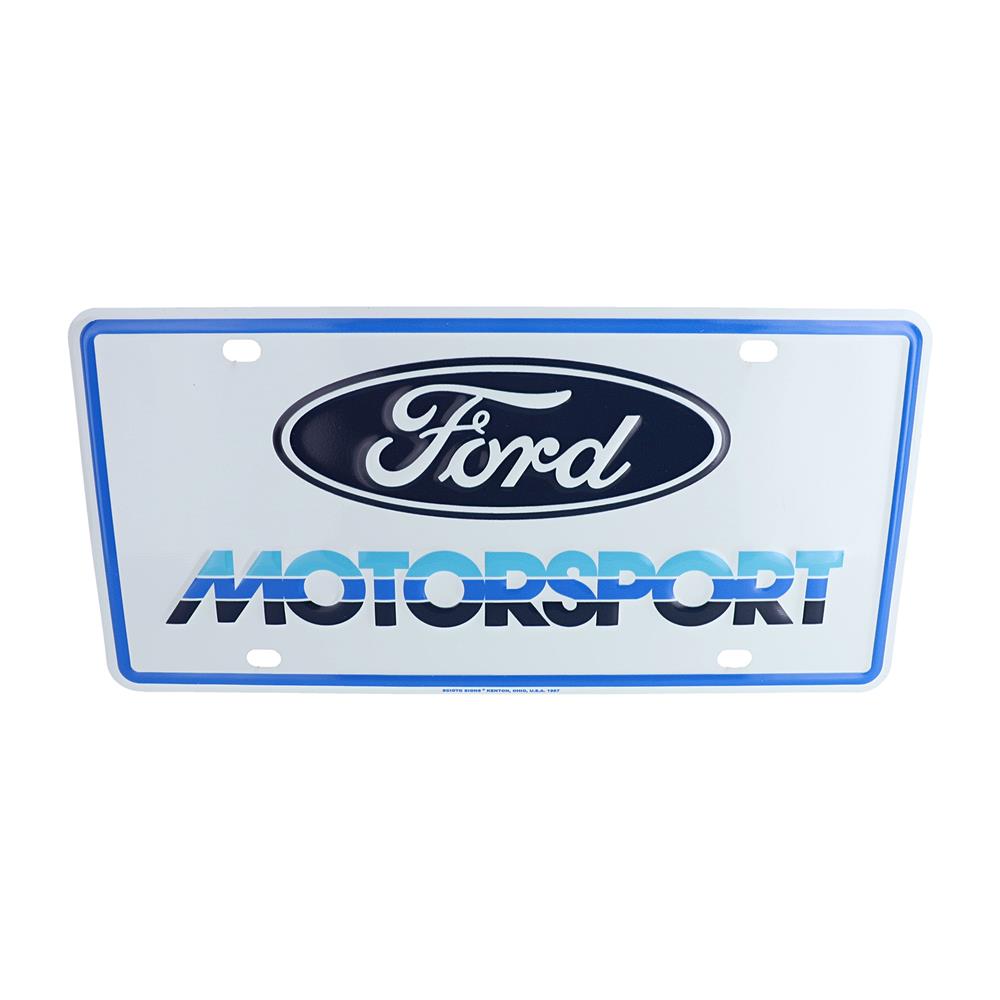 Ford Motorsport License Plate Tricolor