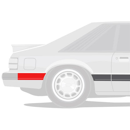 1985-1986 Mustang Rear of Quarter Panel Molding RH