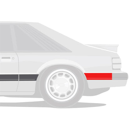 1985-1986 Mustang Rear of Quarter Panel Molding LH