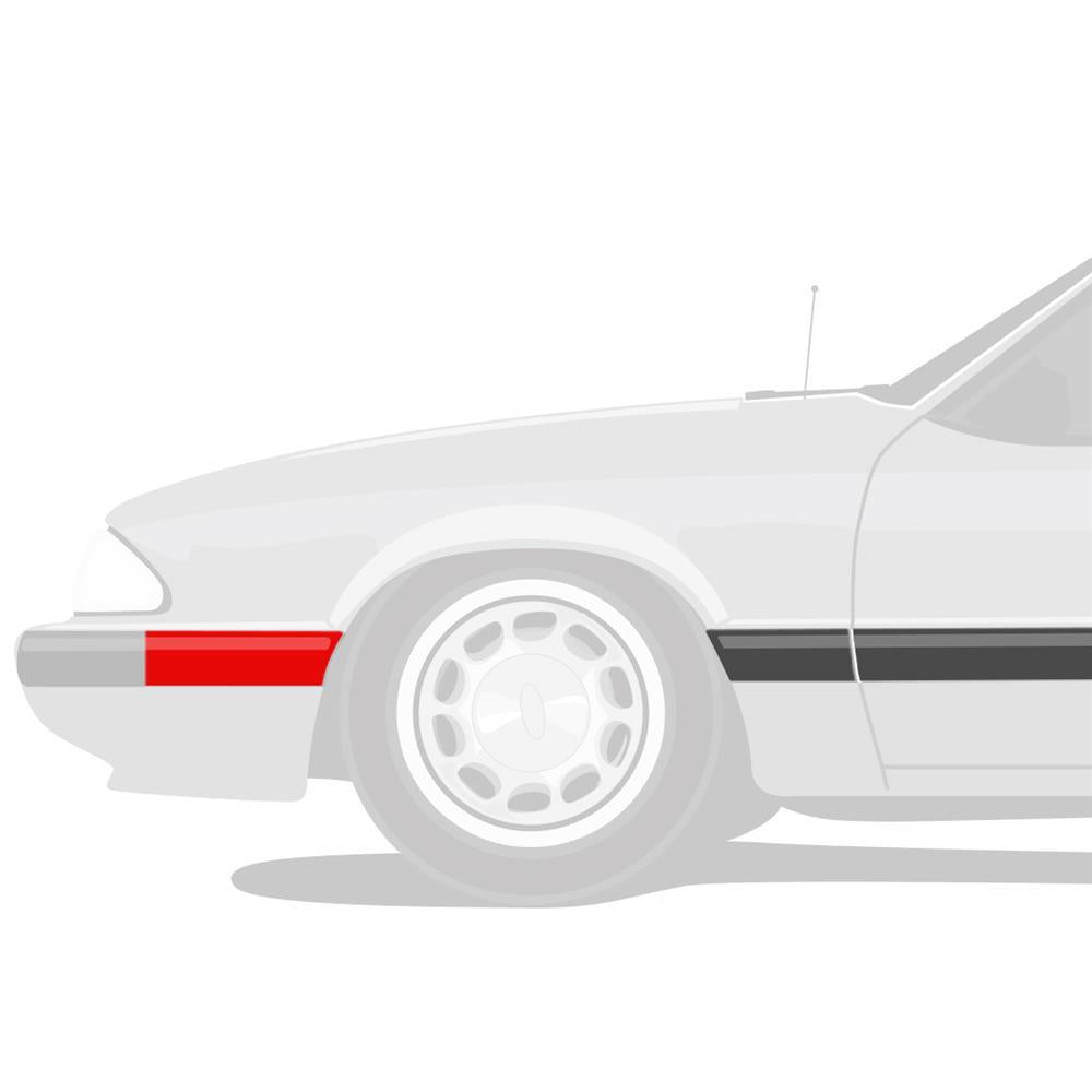 1987-1993 Mustang LX Front Of Fender Molding LH