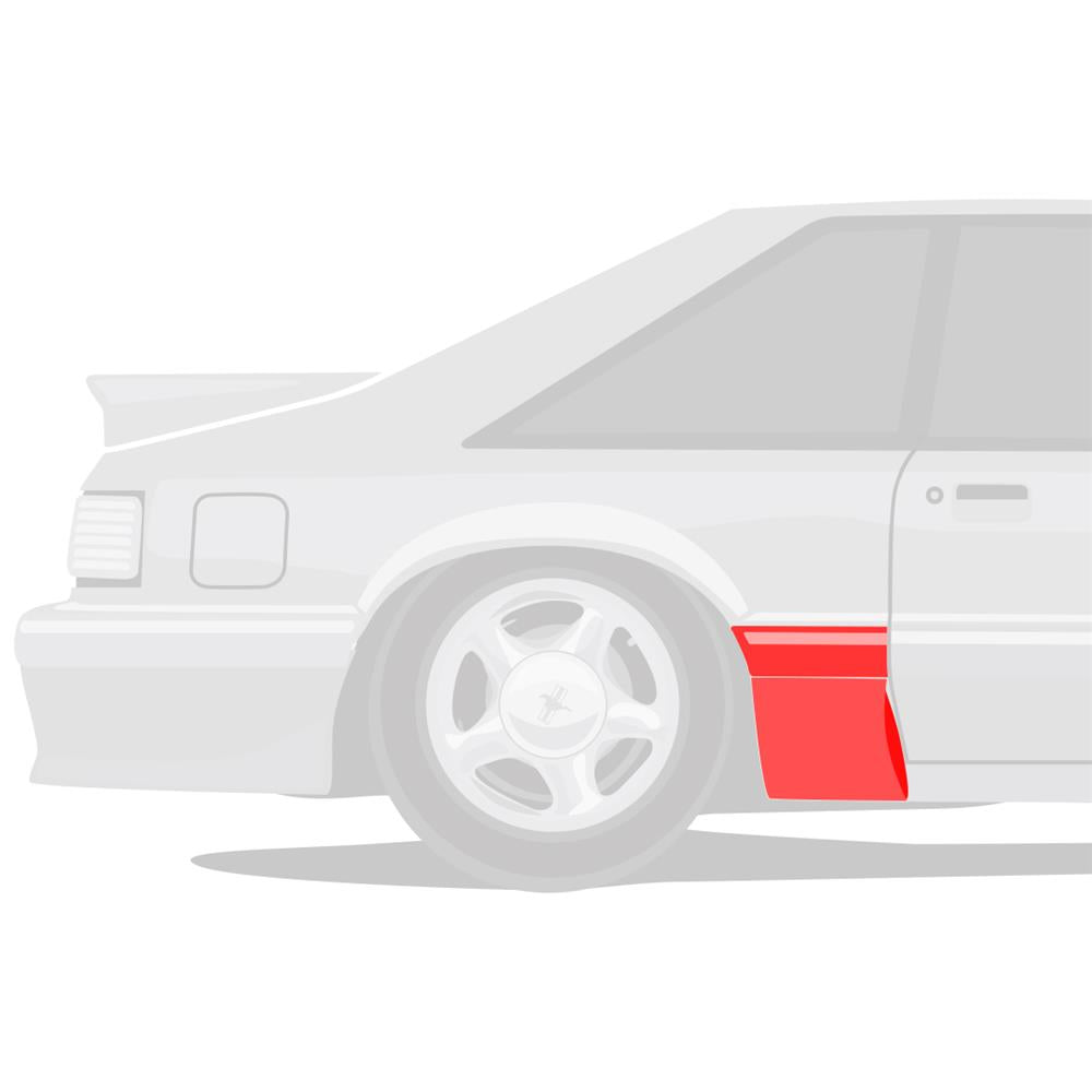 1987-1993 Mustang GT Front of Rear Quarter Panel Ground Effect RH