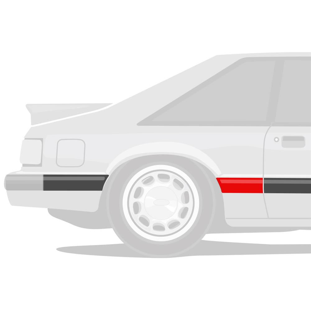 1987-1993 Mustang LX Front of Quarter Panel Molding RH
