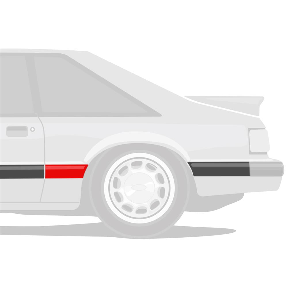 1987-1993 Mustang LX Front of Quarter Panel Molding LH