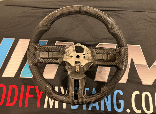 2010-2014 Mustang CUSTOM Carbon Fiber Steering Wheel - Carbon Fiber