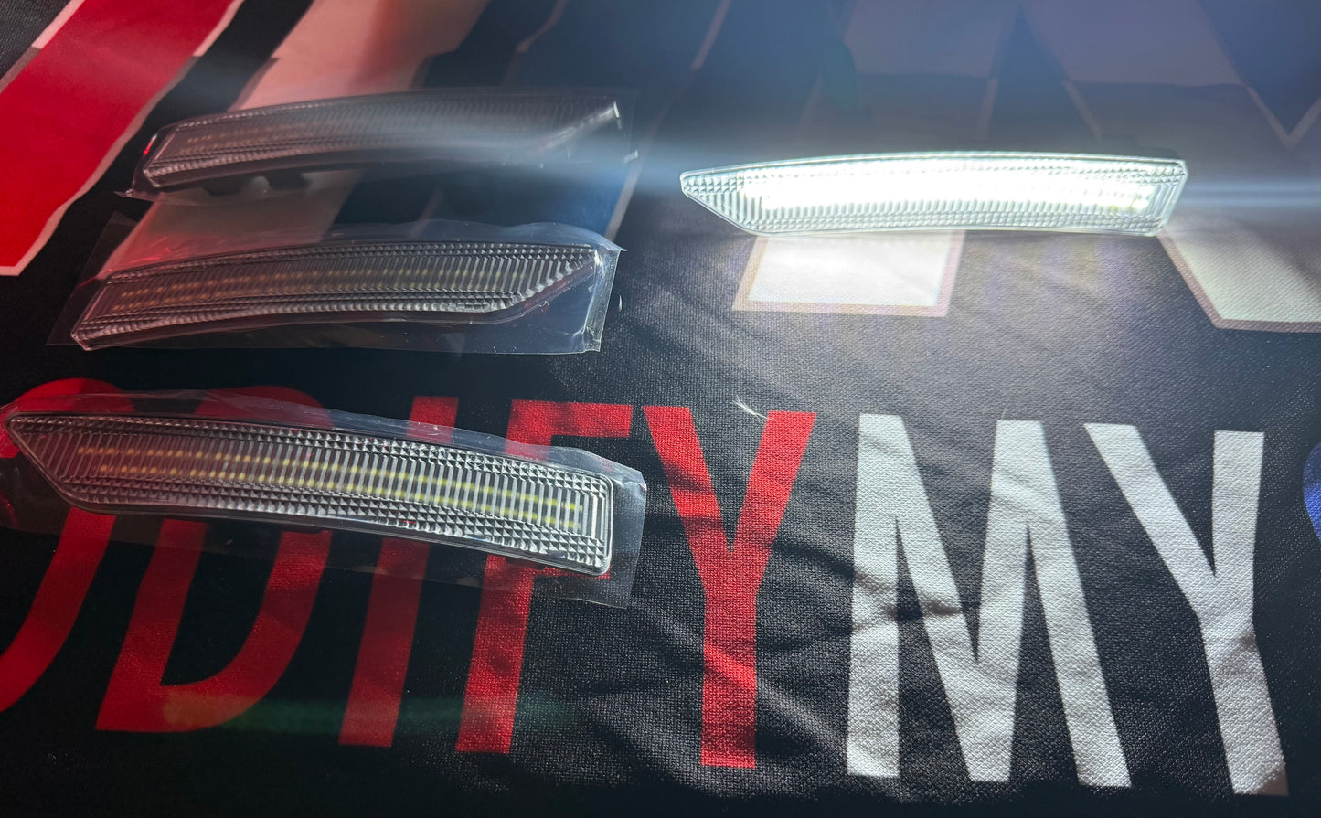 2024-2026 Ford Mustang Side Markers; WHITE LED