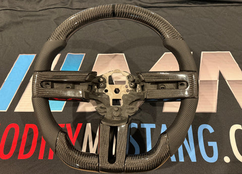 2005-2009 Mustang CUSTOM Carbon Fiber Steering Wheel - Carbon Fiber