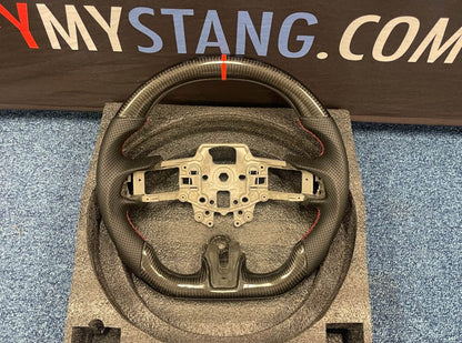 2018-2023 Mustang CUSTOM Carbon Fiber Steering Wheel - Carbon Fiber