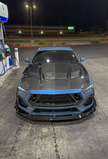 MAZ Muscle SS Front End Grille Kit for 2024-2025 Ford Mustang GT S650 – Gloss Black 4-Piece Grille Set