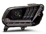 2013-2014 Raxiom LED Projector Headlights with DRL and Sequential Turn Signals; Black Housing; W/Factory HID