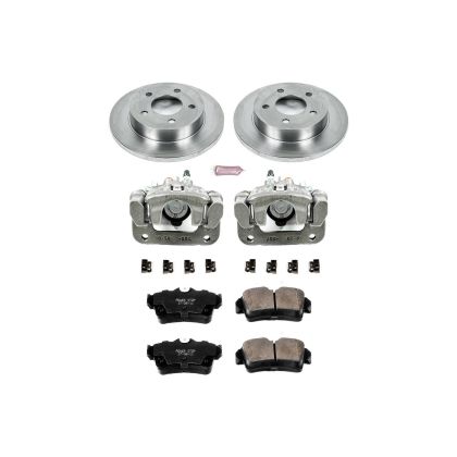 1994-2004 PowerStop OE Replacement Brake Rotor, Pad and Caliper Kit; Rear