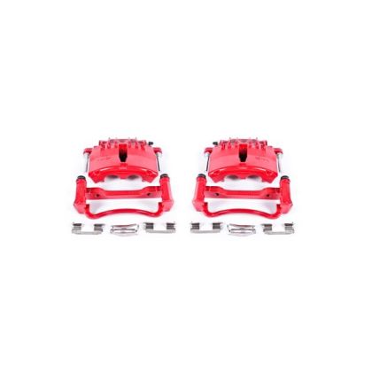 1999-2004 PowerStop Performance Front Brake Calipers; Red