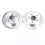 1994-2004 PowerStop Evolution Cross-Drilled and Slotted Rotors; Rear Pair