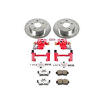 1994-2004 PowerStop Z26 Street Warrior Brake Rotor, Pad and Caliper Kit; Rear