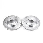 1994-2004 PowerStop Evolution Cross-Drilled and Slotted Rotors; Front Pair