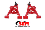 1994-2004 BMR Non-Adjustable Front Lower Spring Pocket A-Arms; Polyurethane Bushings; Standard Ball Joint; Red