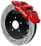 1994-2004 Wilwood AERO6 Front Big Brake Kit with 14-Inch Drilled and Slotted Rotors; Red Calipers