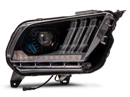 2010-2012  Raxiom LED Projector Headlights with DRL and Sequential Turn Signals; Black Housing; Clear Lens