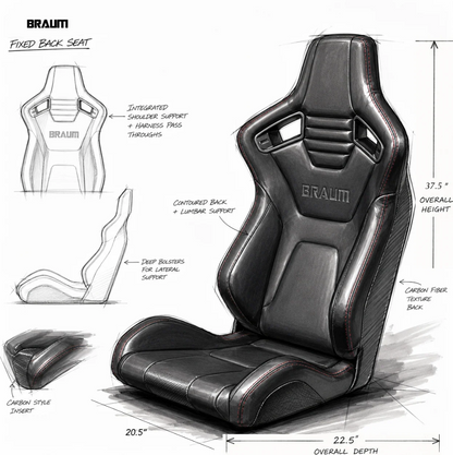 Braum Elite Series Fixed Back Sport Seat