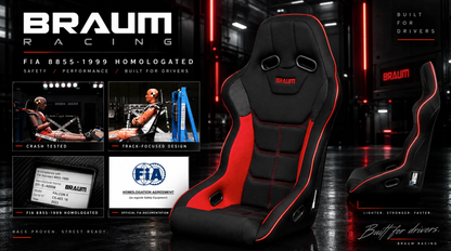 Braum Falcon X Series FIA Approved Fixed Back Racing Seat