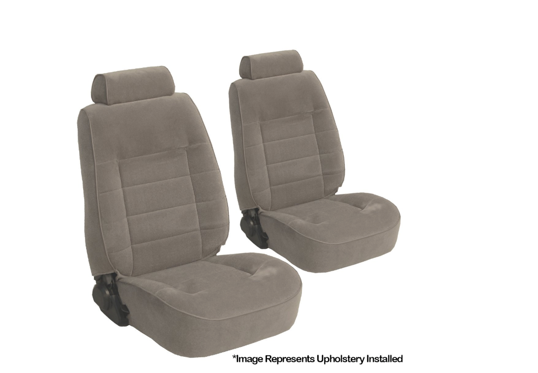 1991-1992 Mustang LX Coupe TMI Standard Low Back Buckets, Full Set Cloth Inserts w/ Vinyl Sides