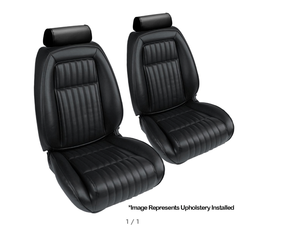 1992-1993 Mustang Coupe GT LX Hatch Convertible TMI Seat Full Set Upholstery Only without Pull-Out Knee Bolsters, Leather