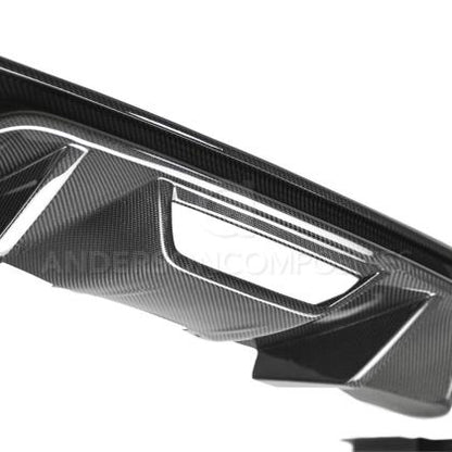2018-2023 MUSTANG TYPE-OE CARBON FIBER QUAD TIP REAR DIFFUSER
