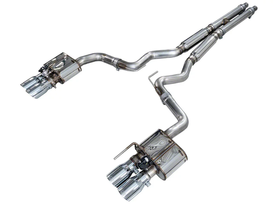2018-2023 Mustang GT AWE Tuning SwitchPath Exhaust Chrome Silver Tips
