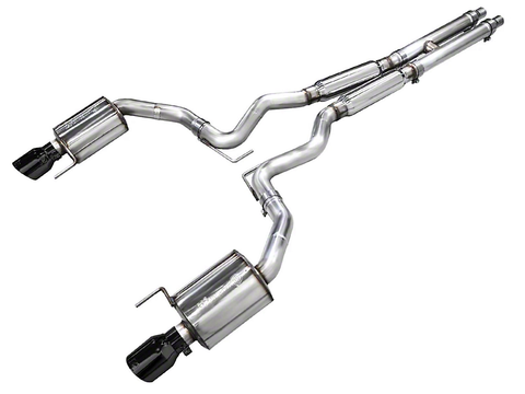 2024 Mustang GT AWE Touring Edition Cat-Back Exhaust with Quad Diamond Black Tips