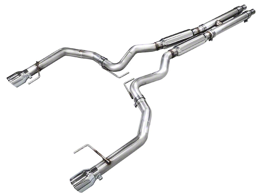 2024-2025 Mustang GT AWE Track Edition Cat-Back Exhaust with Chrome Silver Tips