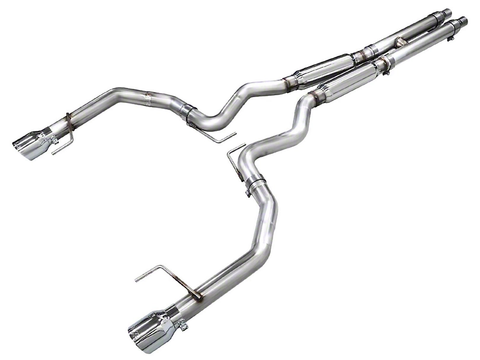 2024 Mustang GT AWE Track Edition Cat-Back Exhaust with Chrome Silver Tips