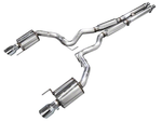 2024-2025 Mustang GT w/o Active AWE Touring Edition Cat-Back Exhaust with Chrome Silver Tips