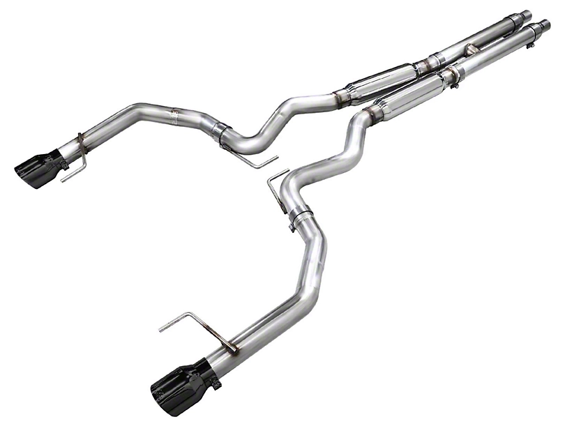 2024-2025 Mustang GT w/o Active AWE Track Edition Cat-Back Exhaust with Diamond Black Tips