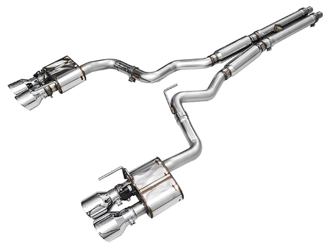 2024 Mustang Dark Horse AWE Track Edition Cat-Back Exhaust with Quad Chrome Silver Tips