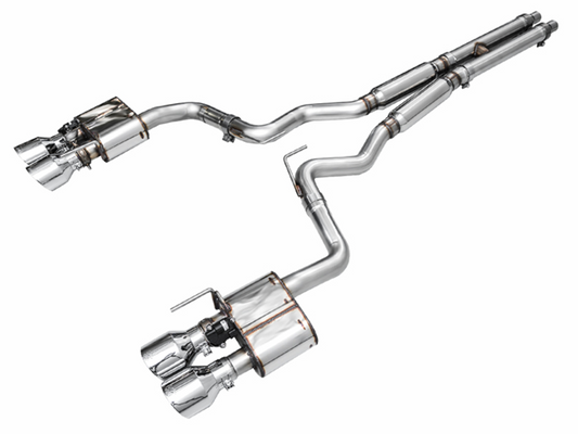 2021-2023 Mustang Mach 1 AWE SwitchPath Cat-Back Exhaust Quad Chrome Tips