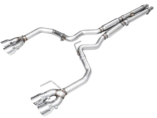 2024-2025 Mustang GT w/ Active AWE Track Edition Cat-Back Exhaust with Chrome Silver Tips