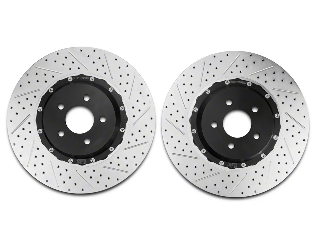2015-2023 Mustang GT Perf Package Baer Brakes Eradispeed+ Front Drilled Slotted