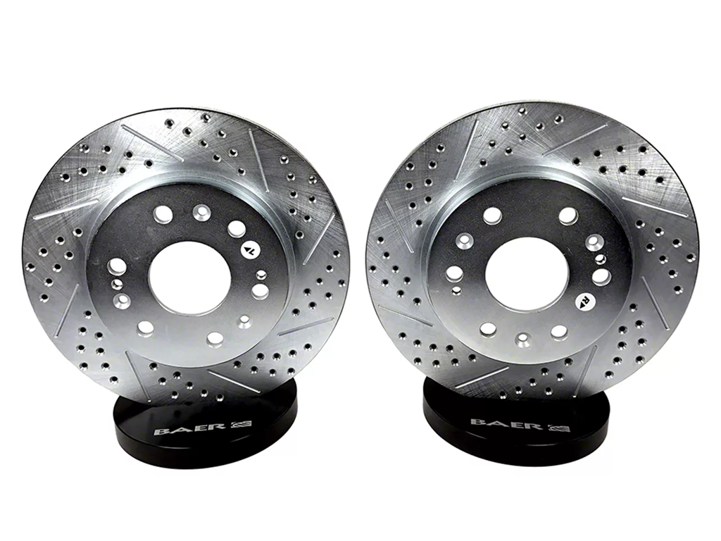 2015-2023 Mustang GT Baer Brakes Front Claw Performance Rotors Drilled Slotted
