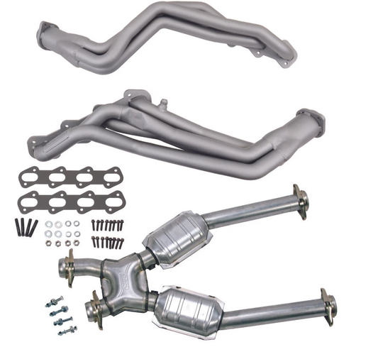 1999-2004 Mustang Cobra Mach 1 1-5/8 BBK Long Tube Headers High Flow Cats