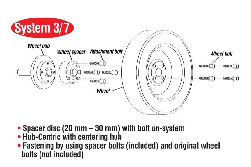 Eibach Pro-Spacer System 25mm Spacer - 2015 Ford Mustang Ecoboost / V6 / GT